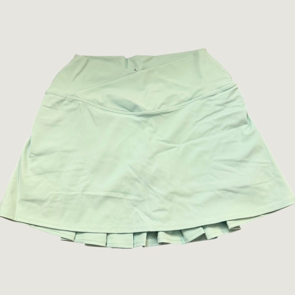 Adair Active Arden Pleated Tennis Skort Canal Blue Crossover Waist Womens M NEW
